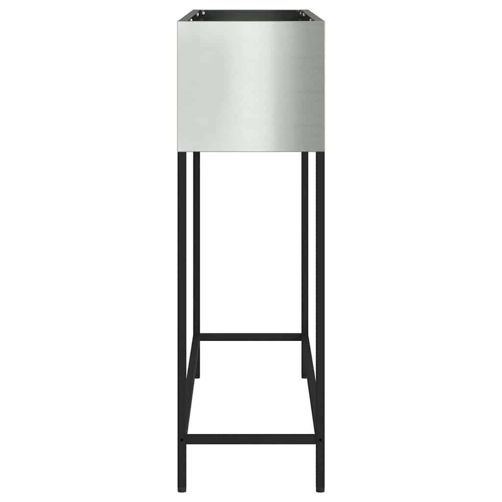 Magas kerti cserép ezüst 100 x 26 x 82 cm horganyzott acél