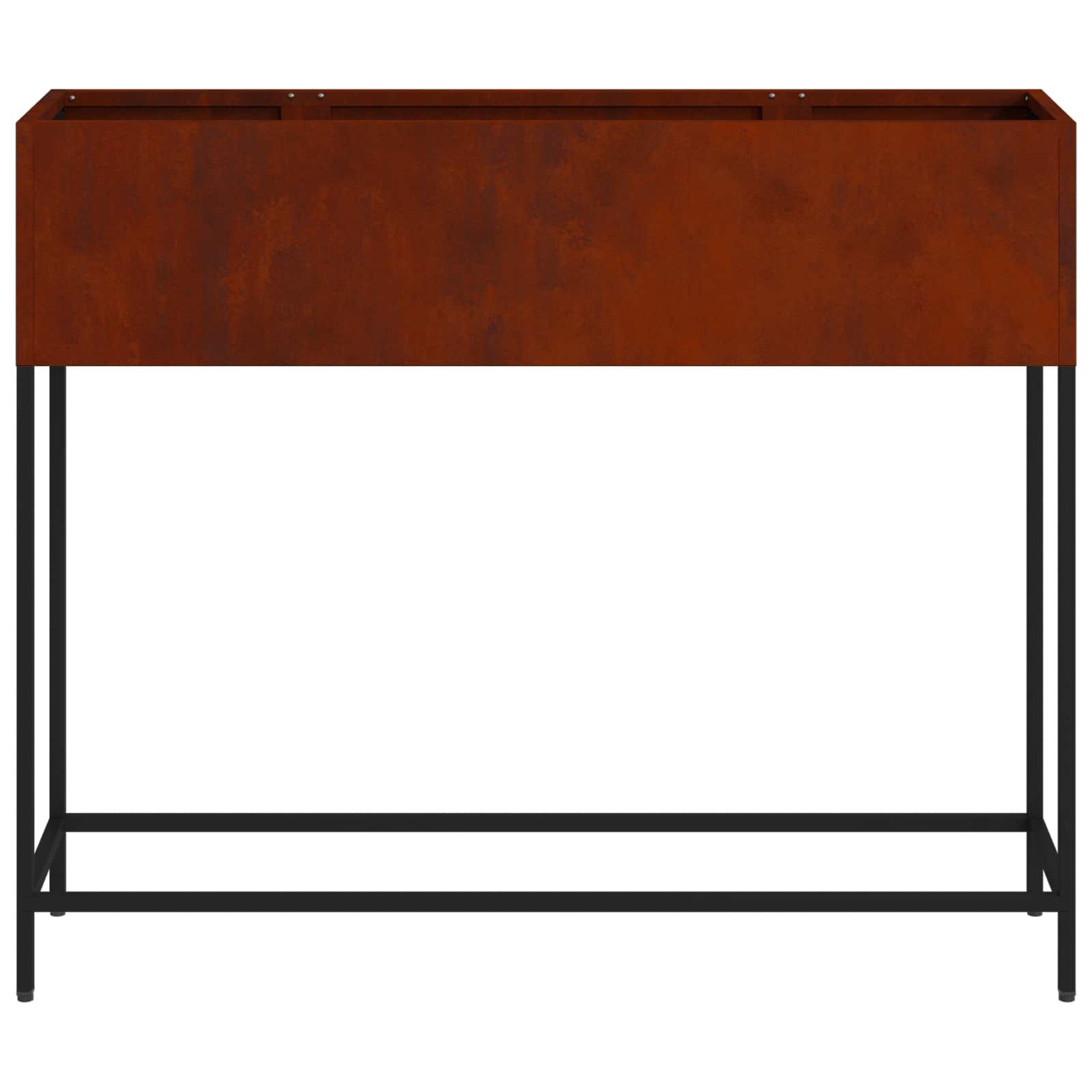 Magas kerti cserép rozsdás 100 x 26 x 82 cm időjárásálló acél
