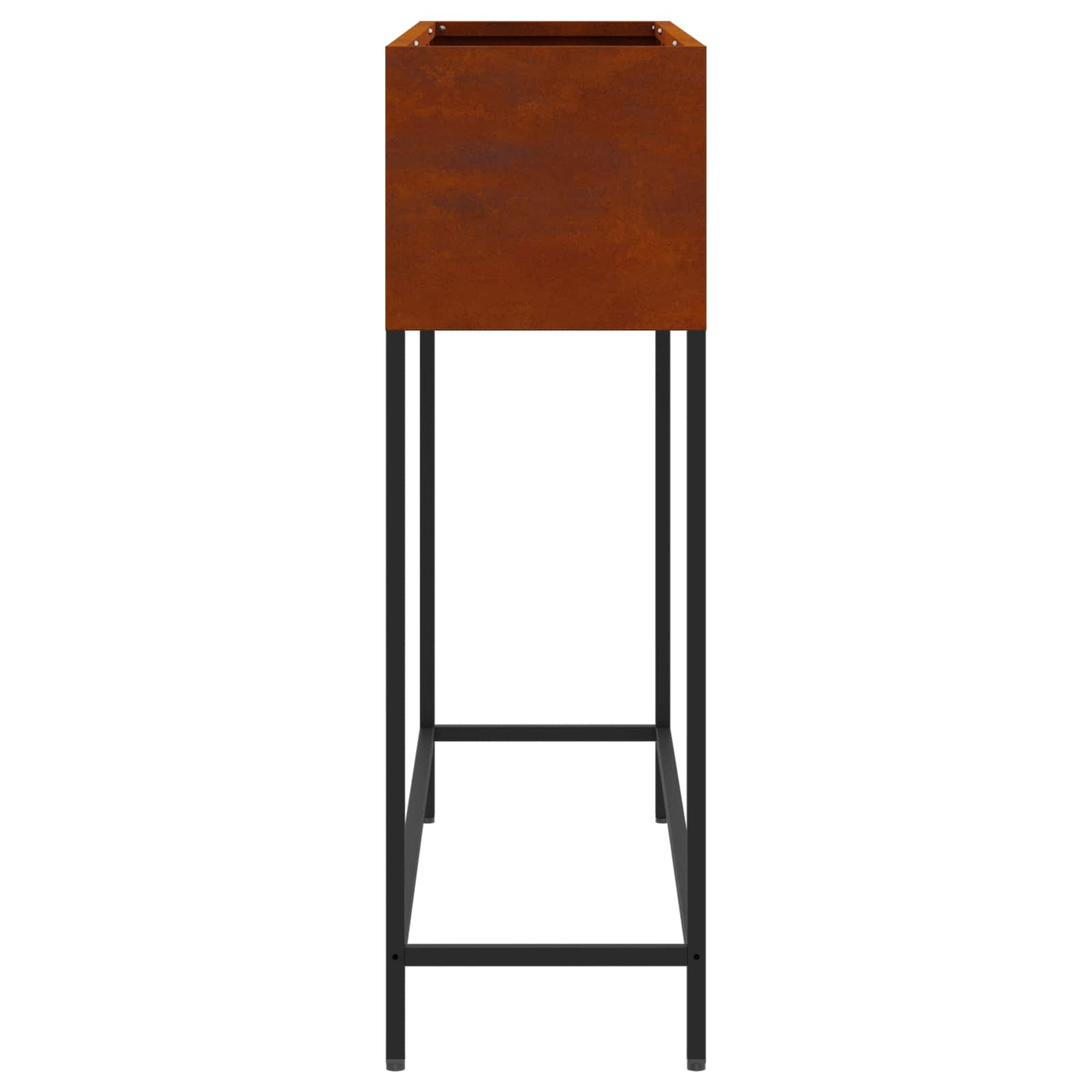 Magas kerti cserép rozsdás 100 x 26 x 82 cm időjárásálló acél