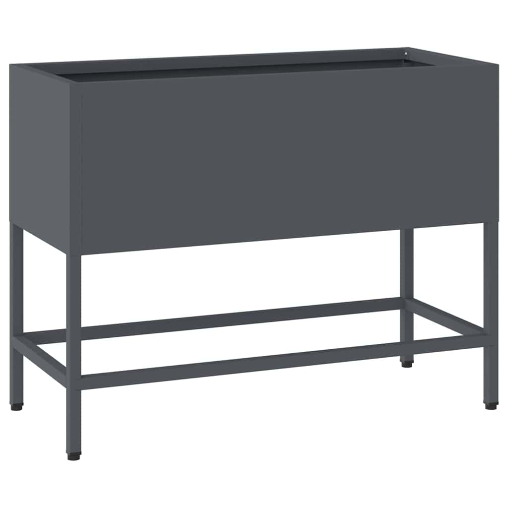 Magas kerti cserép antracit 60 x 26 x 45 cm acél