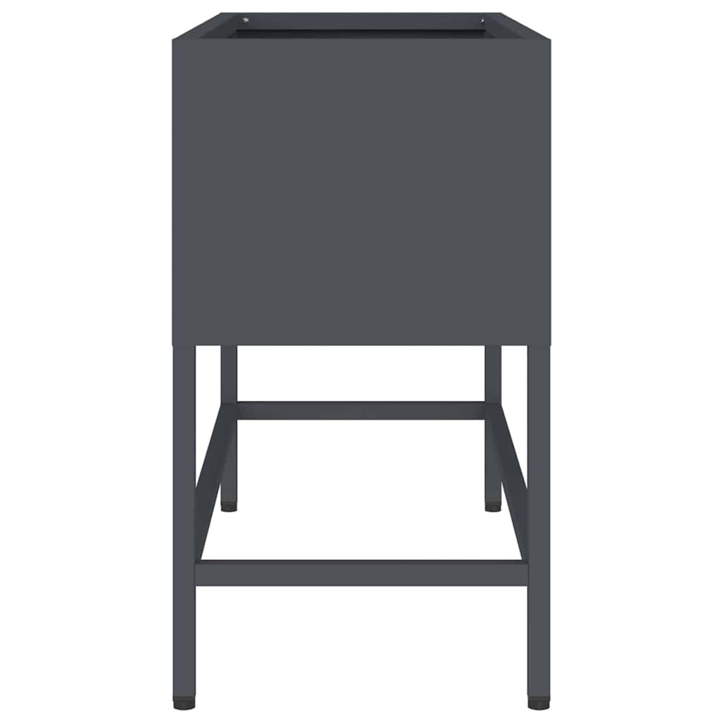 Magas kerti cserép antracit 60 x 26 x 45 cm acél