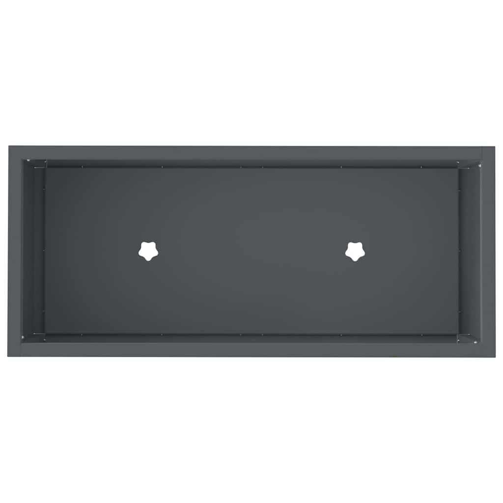 Magas kerti cserép antracit 60 x 26 x 45 cm acél