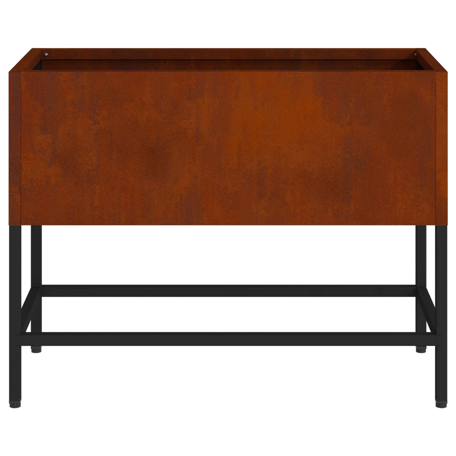 Magas kerti cserép rozsdás 60 x 26 x 45 cm időjárásálló acél