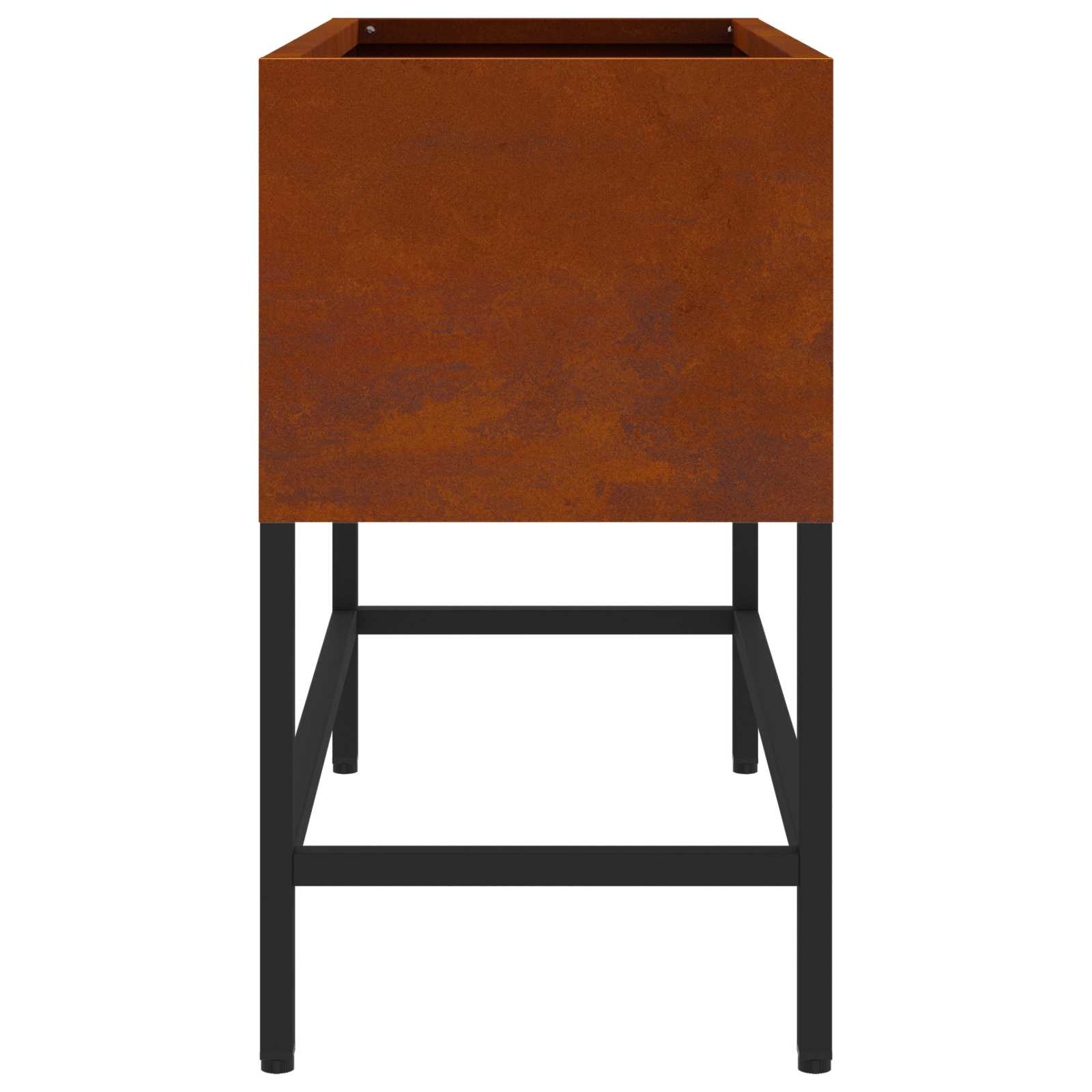 Magas kerti cserép rozsdás 60 x 26 x 45 cm időjárásálló acél