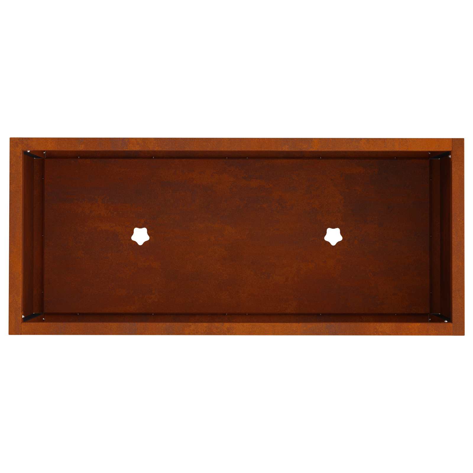 Magas kerti cserép rozsdás 60 x 26 x 45 cm időjárásálló acél