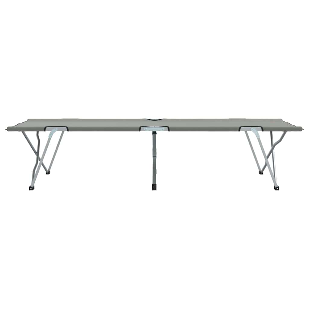 Összecsukható kemping ágy 2 pcs szürke 194 x 62,5 x 42,5 cm