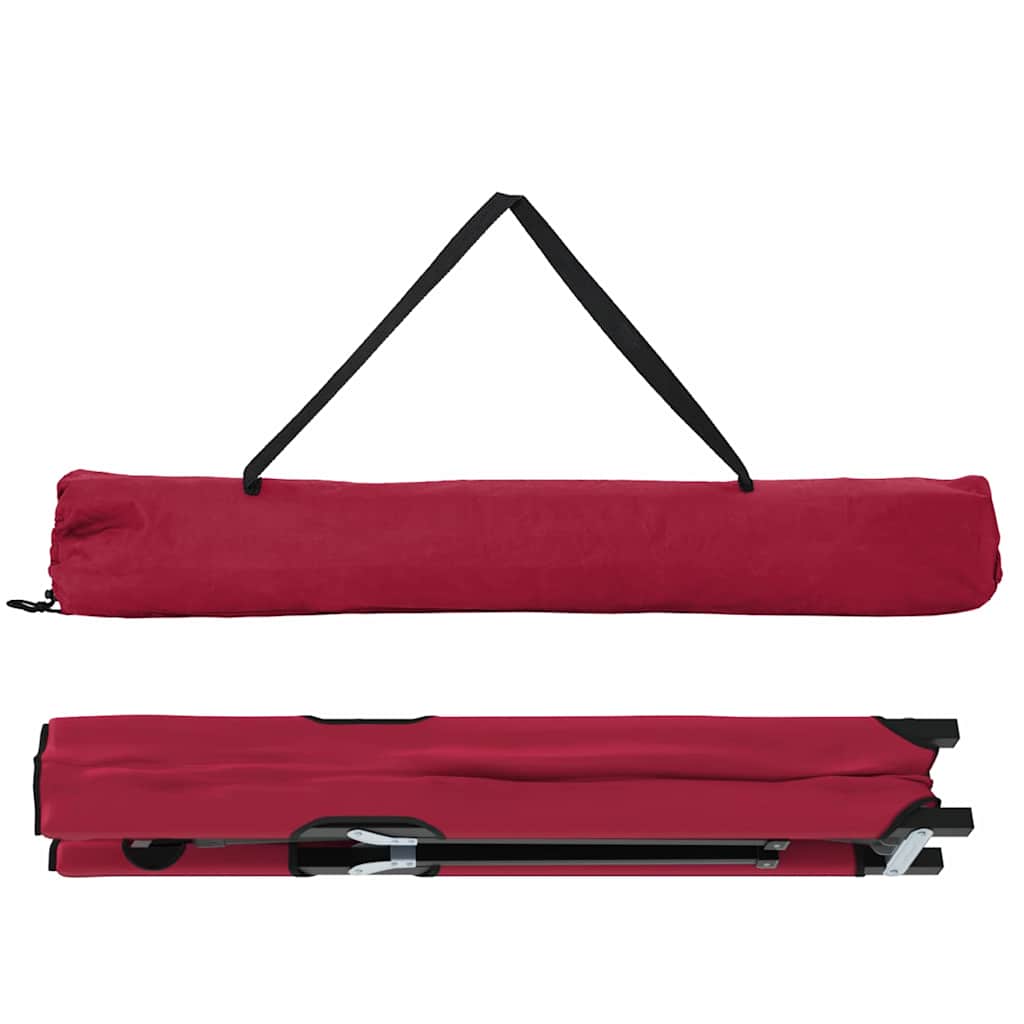 Összecsukható kemping ágy piros 206 x 76 x 74 cm oxford és acél