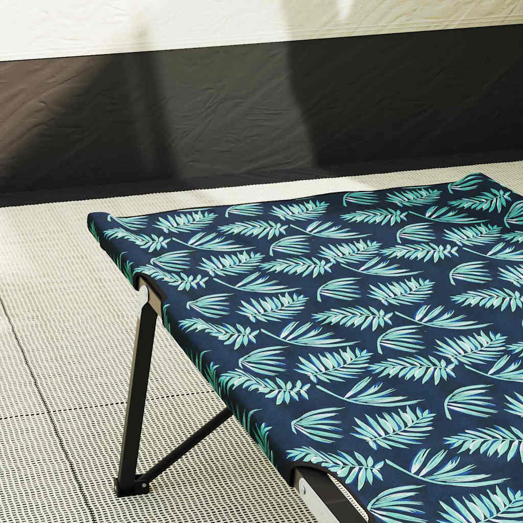 Összecsukható kemping ágy erdő 206 x 76 x 74 cm oxford és acél