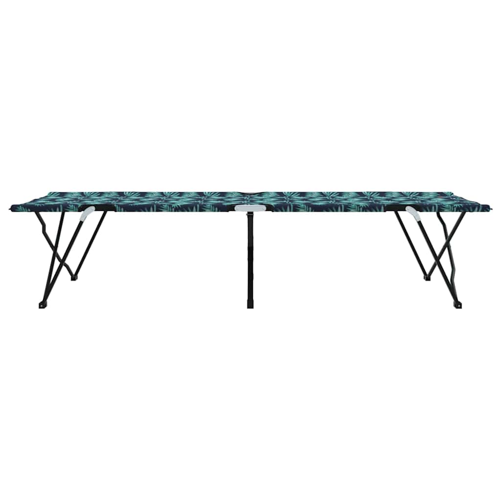 Összecsukható kemping ágy erdő 206 x 76 x 74 cm oxford és acél