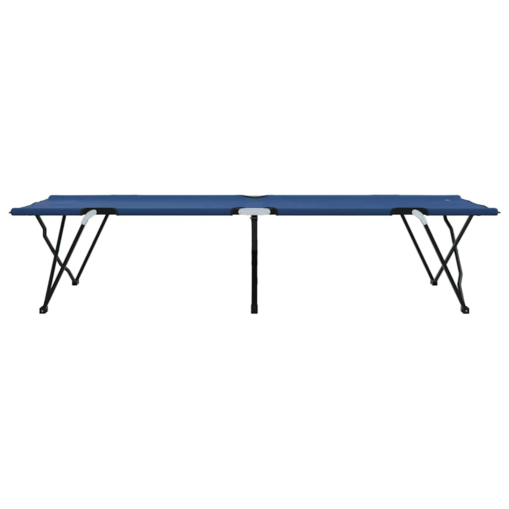 Összecsukható kemping ágy 2 pcs kék 206 x 76 x 74 cm