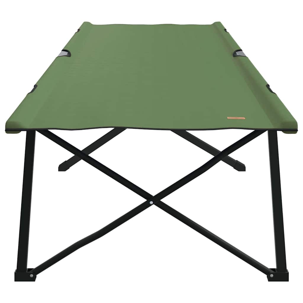 Összecsukható kemping ágy 2 pcs zöld 206 x 76 x 74 cm