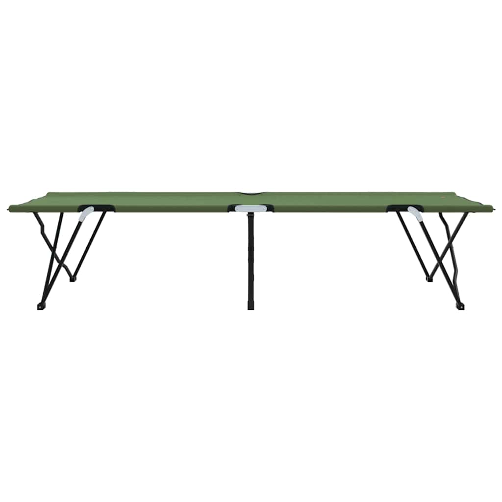 Összecsukható kemping ágy 2 pcs zöld 206 x 76 x 74 cm