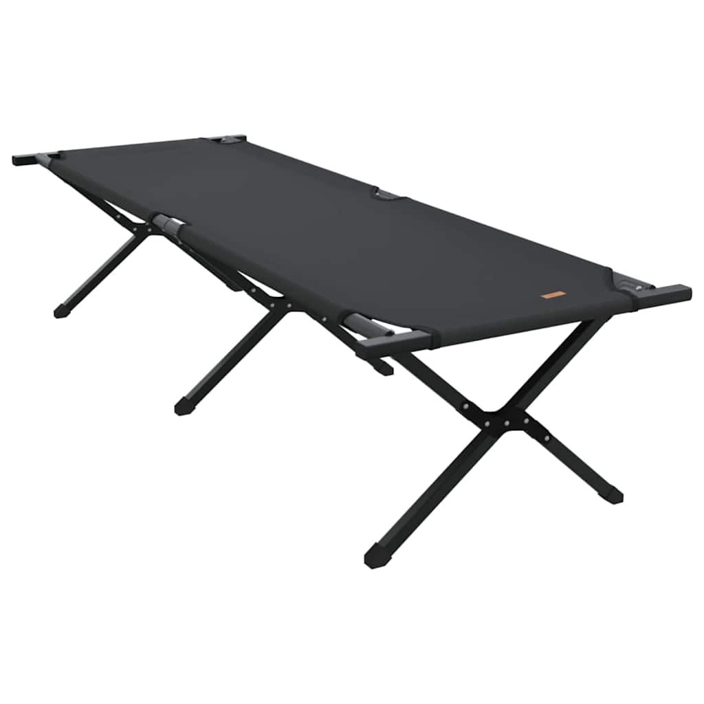 Összecsukható kemping ágy fekete 193 x 69 x 45 cm oxford szövet