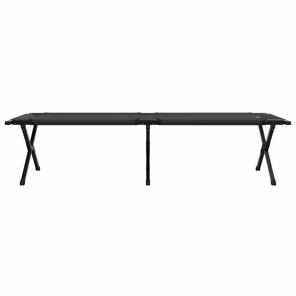 Összecsukható kemping ágy fekete 193 x 69 x 45 cm oxford szövet