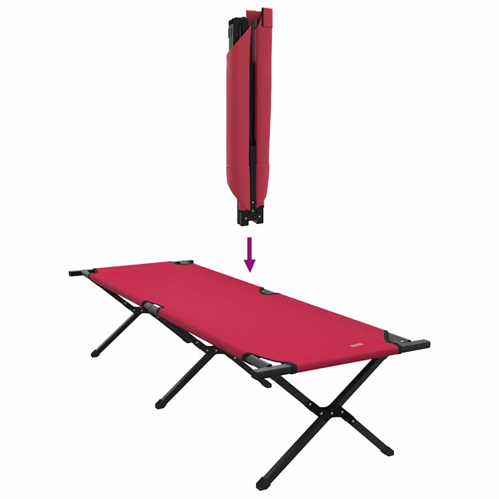 Összecsukható kemping ágy piros 193 x 69 x 45 cm oxford szövet