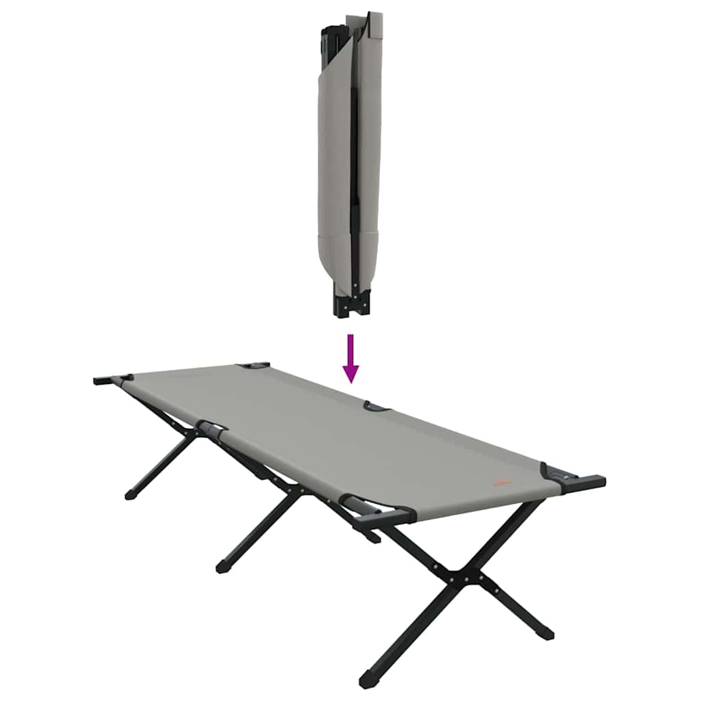 Összecsukható kemping ágy szürke 193 x 69 x 45 cm oxford szövet