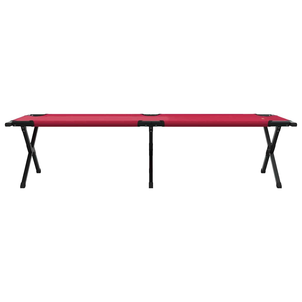 Összecsukható kemping ágy 2 pcs piros 193 x 69 x 45 cm