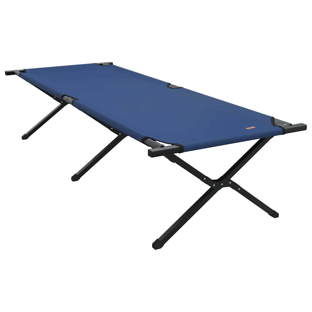 Összecsukható kemping ágy kék 210 x 80 x 46 cm oxford szövet