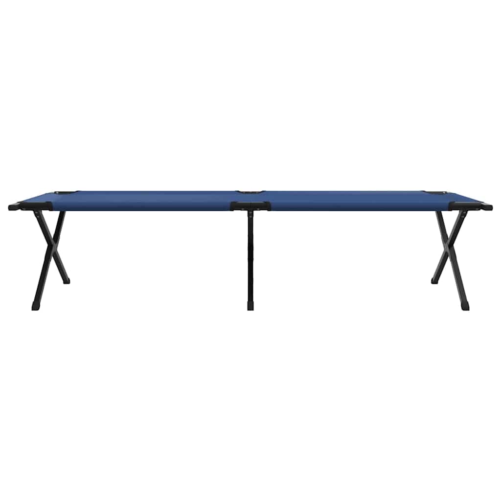 Összecsukható kemping ágy kék 210 x 80 x 46 cm oxford szövet
