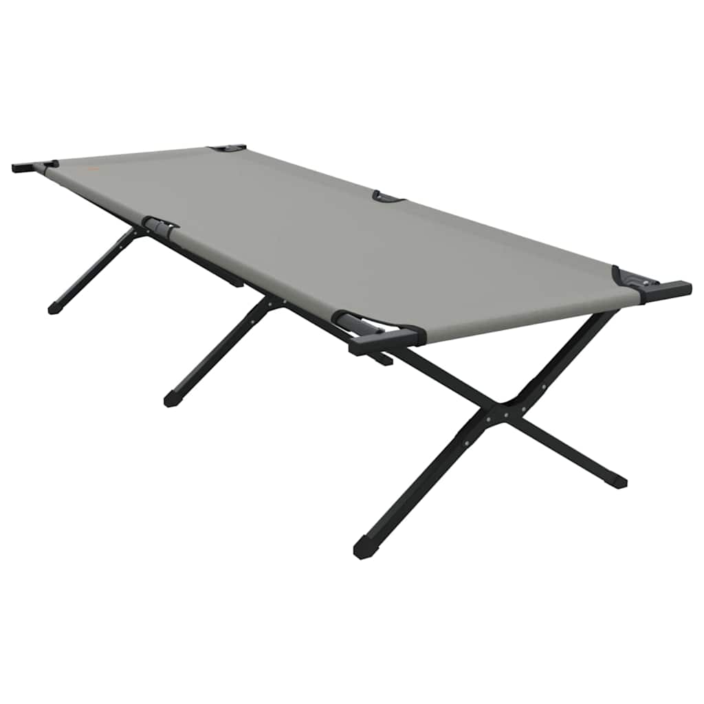Összecsukható kemping ágy szürke 210 x 80 x 46 cm oxford szövet