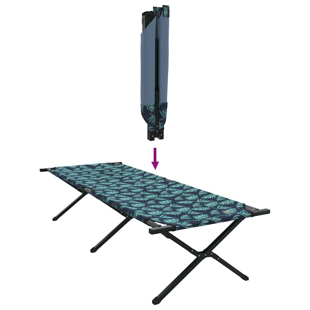 Összecsukható kemping ágy erdő 210 x 80 x 46 cm oxford szövet