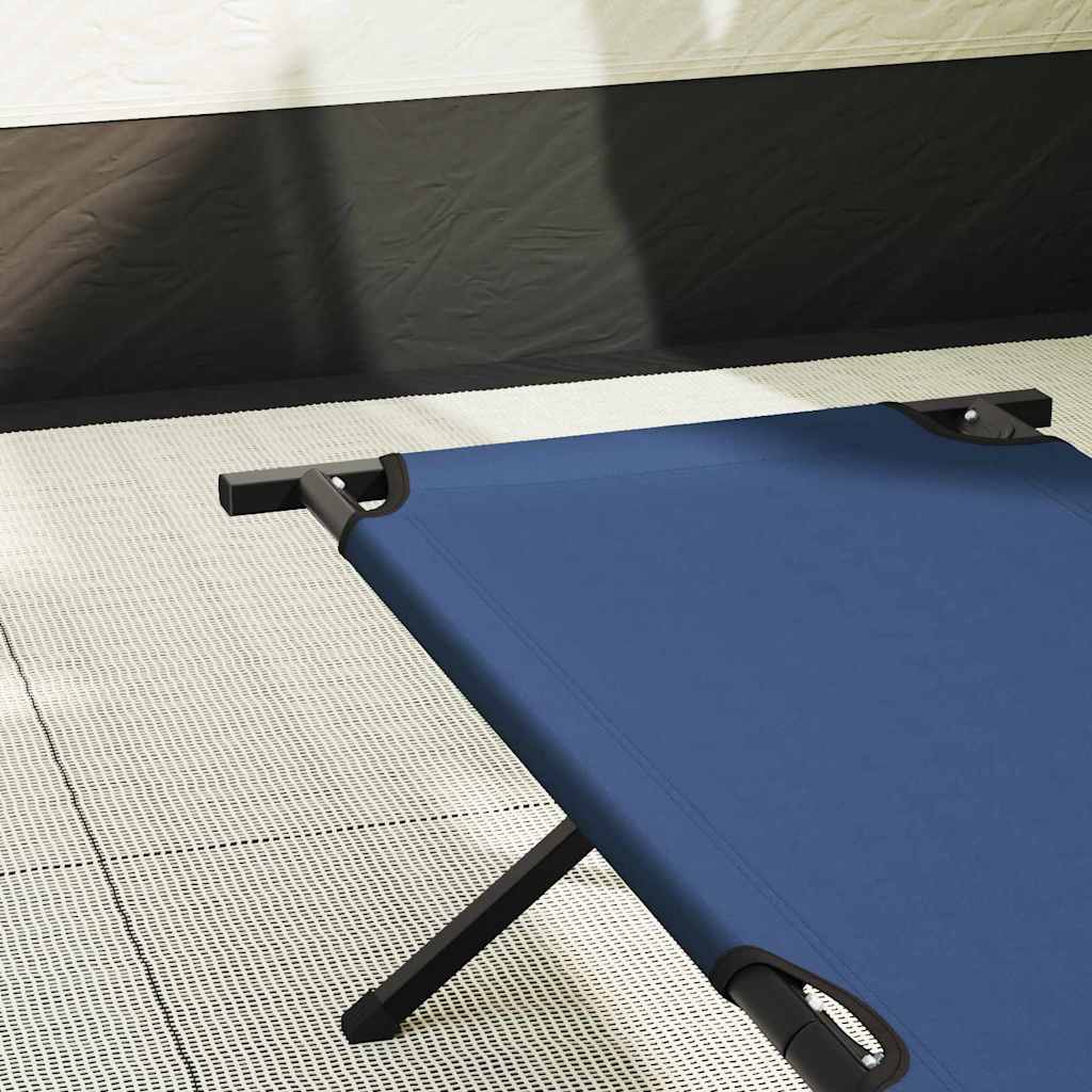 Összecsukható kemping ágy 2 pcs kék 210 x 80 x 46 cm