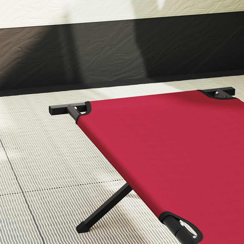 Összecsukható kemping ágy 2 pcs piros 210 x 80 x 46 cm