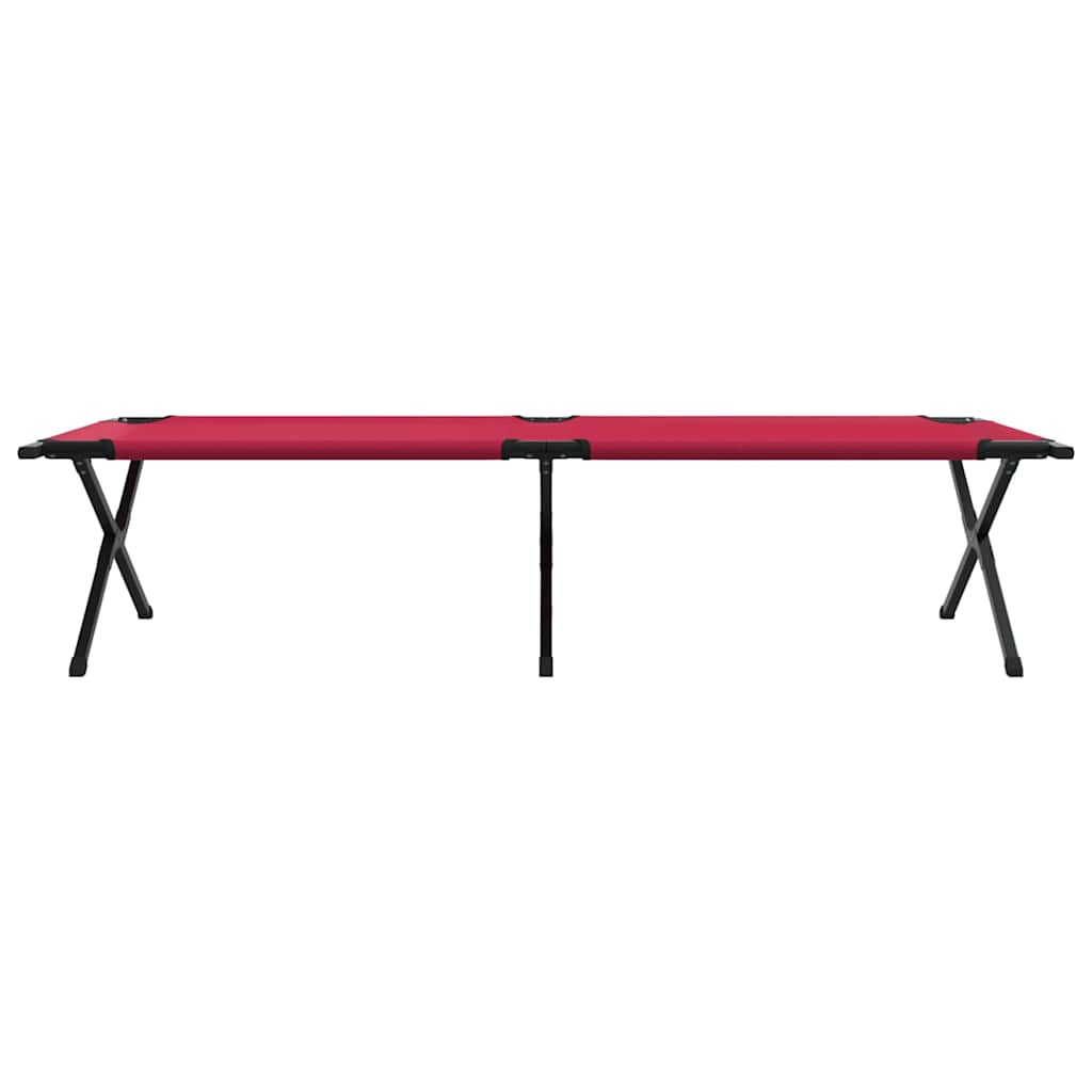 Összecsukható kemping ágy 2 pcs piros 210 x 80 x 46 cm