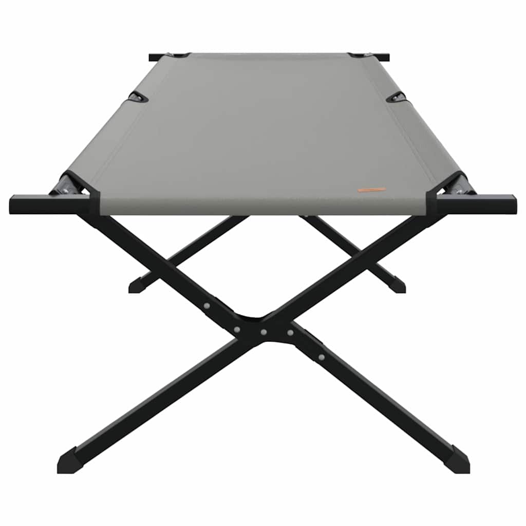 Összecsukható kemping ágy 2 pcs szürke 210 x 80 x 46 cm