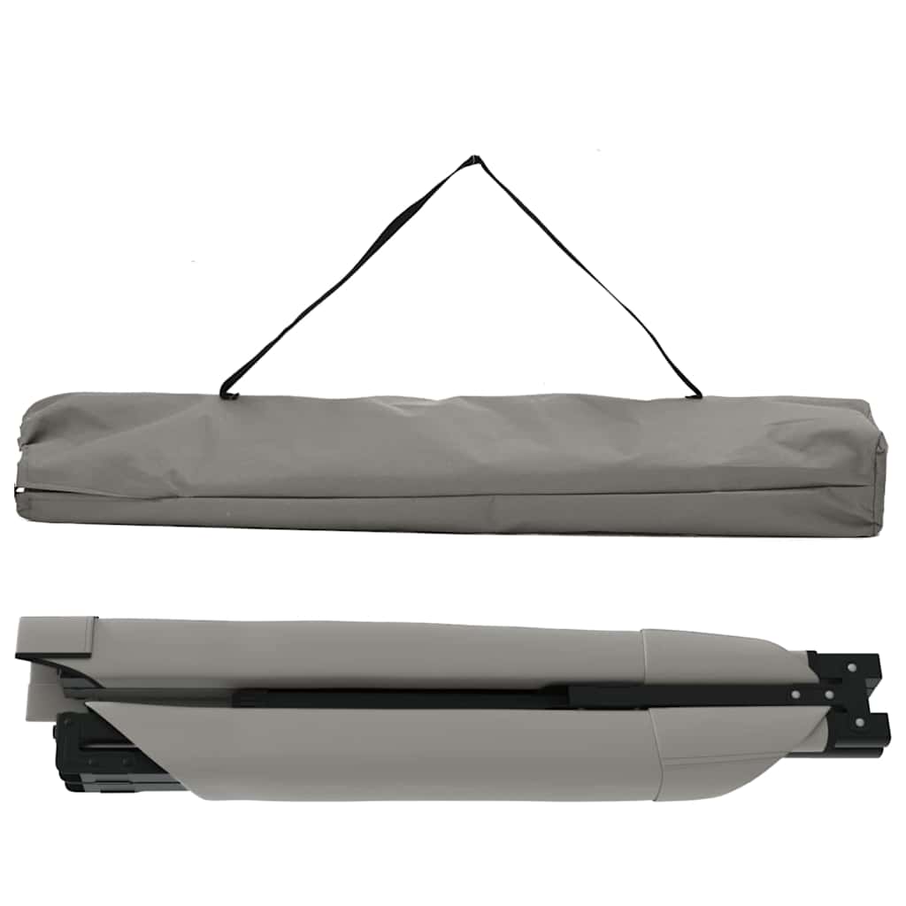 Összecsukható kemping ágy 2 pcs szürke 210 x 80 x 46 cm
