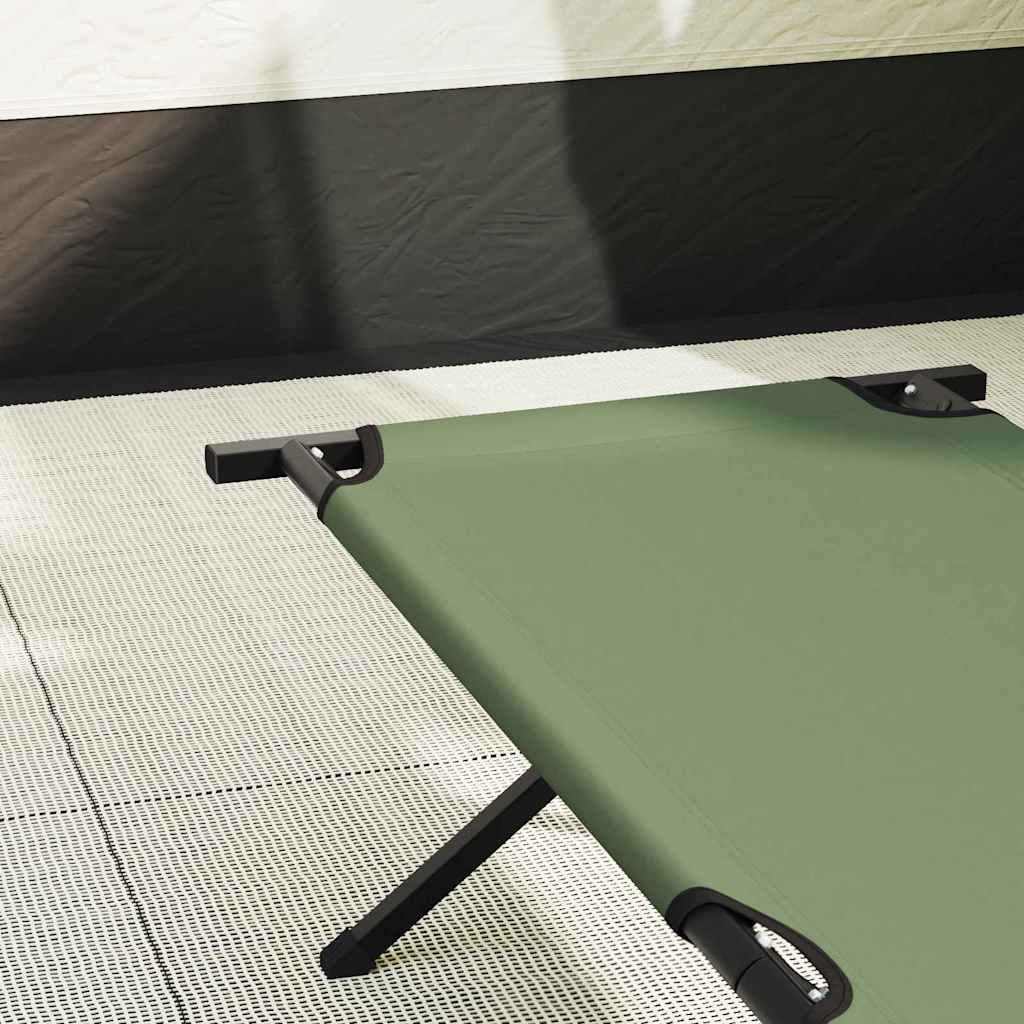 Összecsukható kemping ágy 2 pcs zöld 210 x 80 x 46 cm