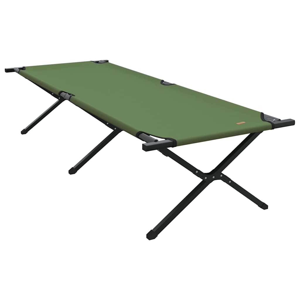 Összecsukható kemping ágy 2 pcs zöld 210 x 80 x 46 cm