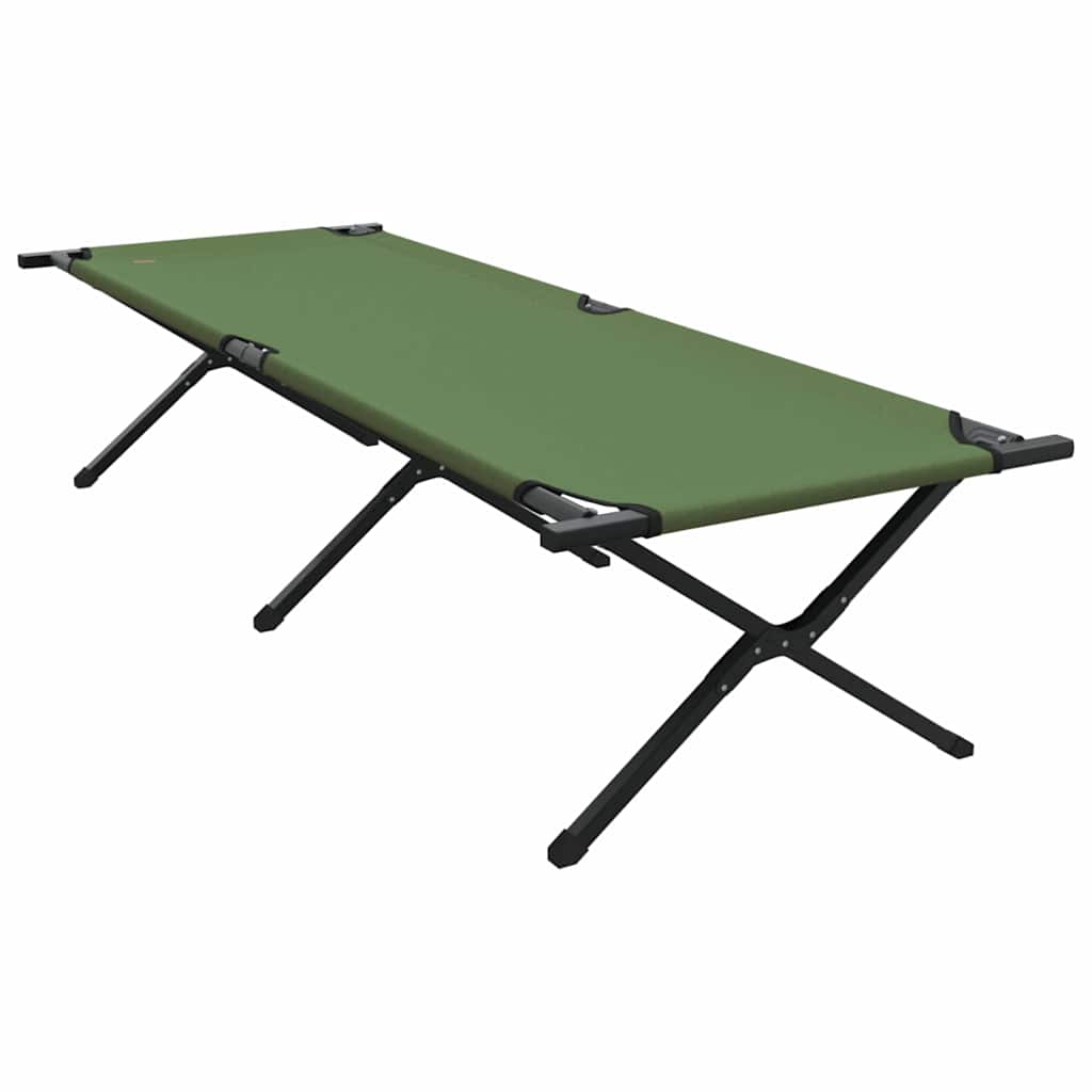 Összecsukható kemping ágy 2 pcs zöld 210 x 80 x 46 cm