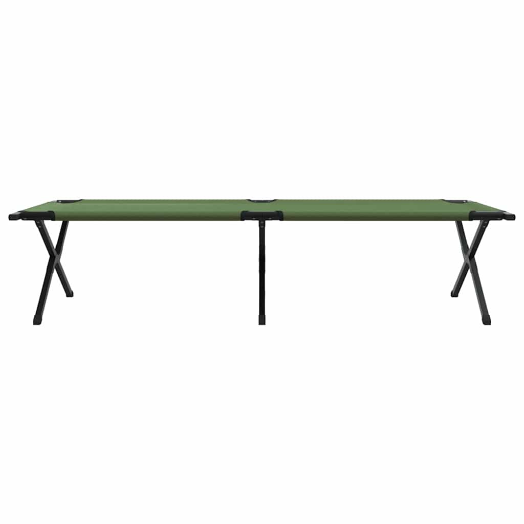 Összecsukható kemping ágy 2 pcs zöld 210 x 80 x 46 cm