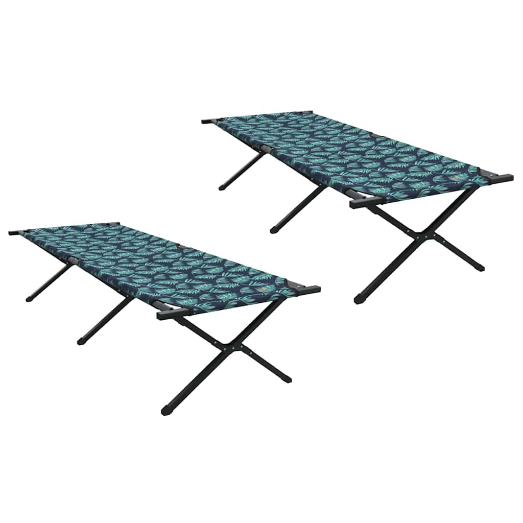 Összecsukható kemping ágy levél 2 pcs erdő 210 x 80 x 46 cm