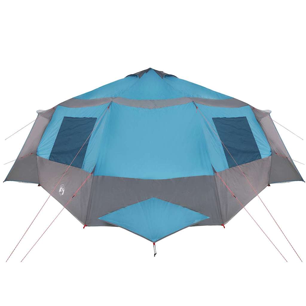 Cabin tent 12-person tetővel kék és szürke 405 x 405 x 273 cm