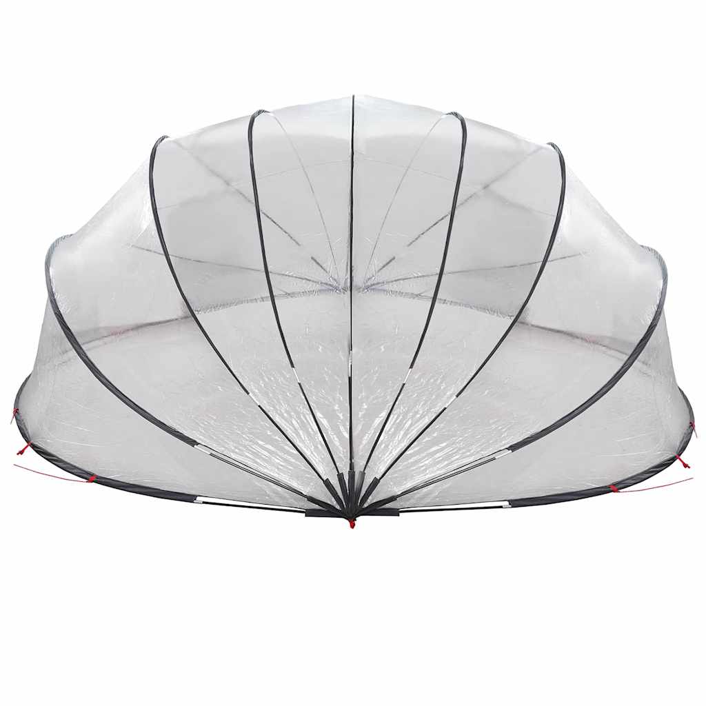 Medence kupola átlátszó 592 x 590 x 275 cm pvc