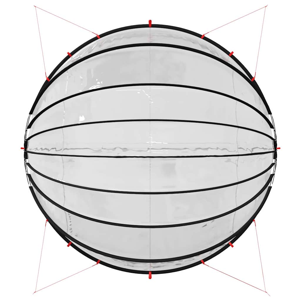 Medence kupola átlátszó 592 x 590 x 275 cm pvc