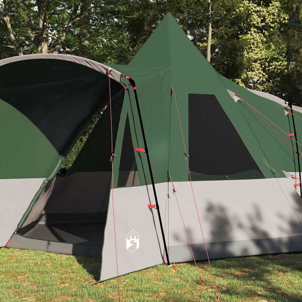Teepee sátor 8 fős tetővel tárolóval zöld 720 x 465 x 295 cm