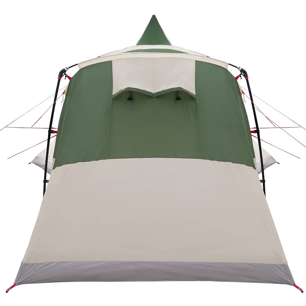 Teepee sátor 8 fős tetővel tárolóval zöld 720 x 465 x 295 cm
