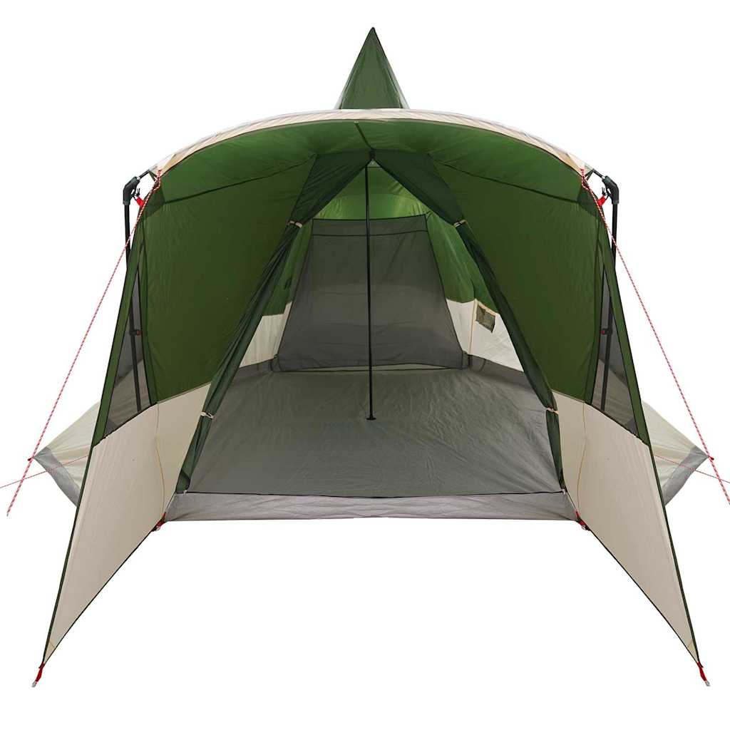 Teepee sátor 8 fős tetővel tárolóval zöld 720 x 465 x 295 cm