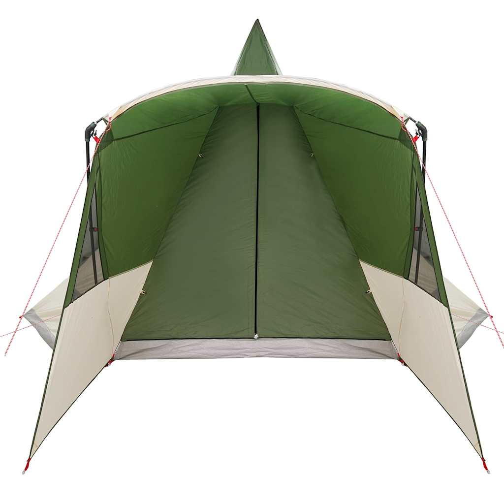 Teepee sátor 8 fős tetővel tárolóval zöld 720 x 465 x 295 cm