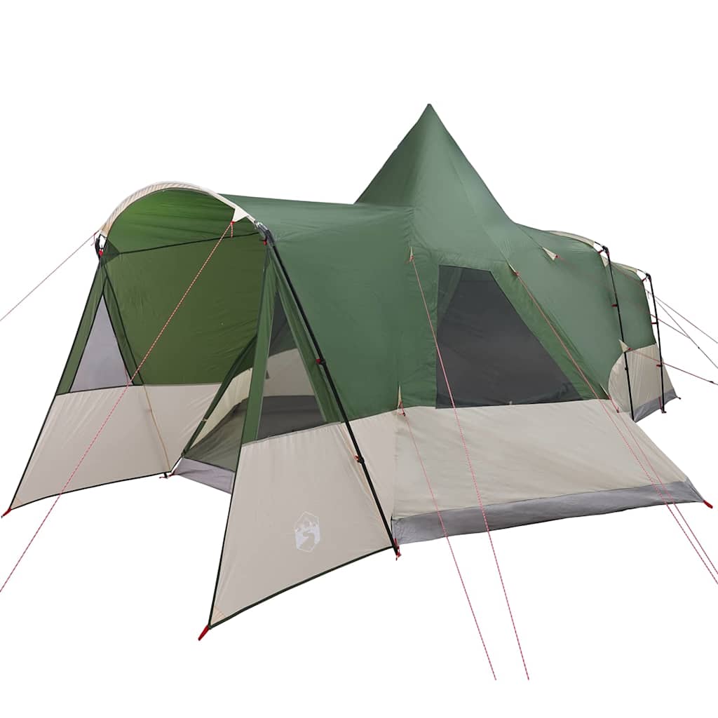 Teepee sátor 8 fős tetővel tárolóval zöld 720 x 465 x 295 cm