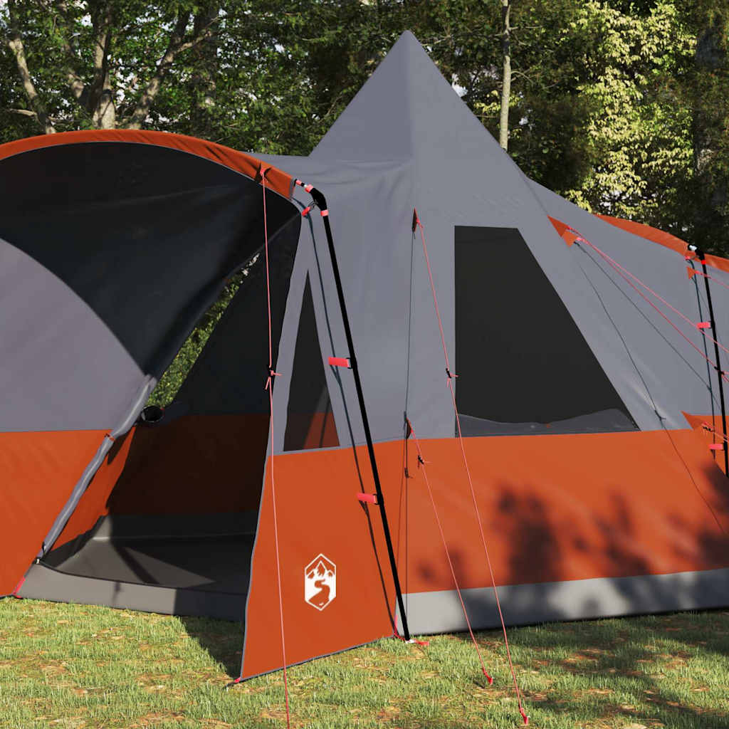 Teepee sátor 8 fős tetővel szürke és narancs 720 x 465 x 295 cm