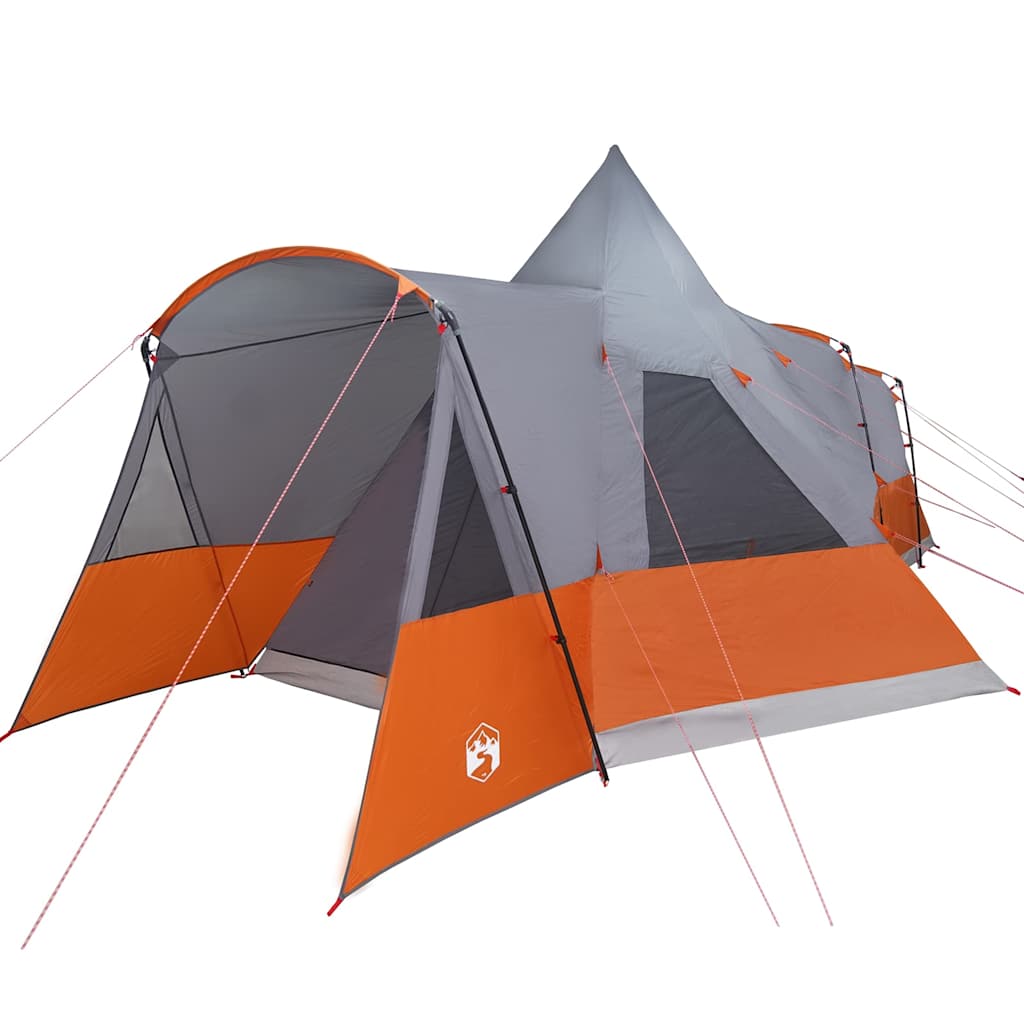 Teepee sátor 8 fős tetővel szürke és narancs 720 x 465 x 295 cm