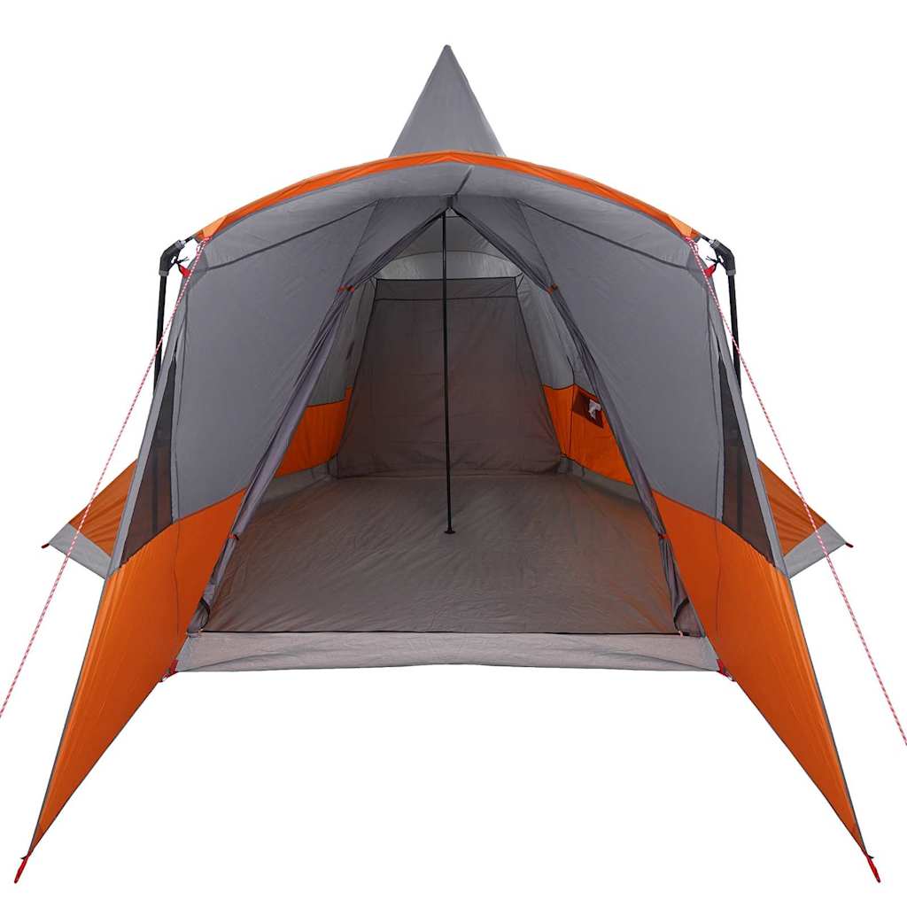 Teepee sátor 8 fős tetővel szürke és narancs 720 x 465 x 295 cm