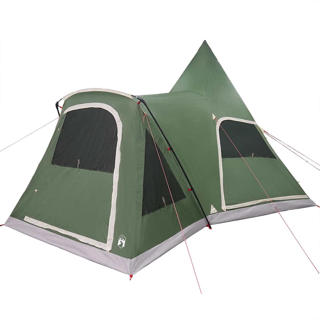 Teepee sátor 5 fő számára tetővel zöld 545 x 450 x 295 cm