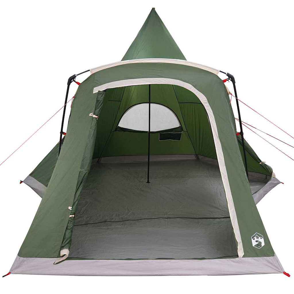 Teepee sátor 5 fő számára tetővel zöld 545 x 450 x 295 cm