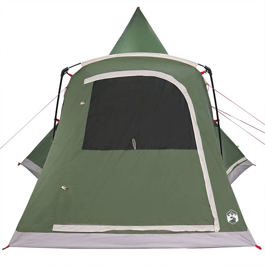Teepee sátor 5 fő számára tetővel zöld 545 x 450 x 295 cm