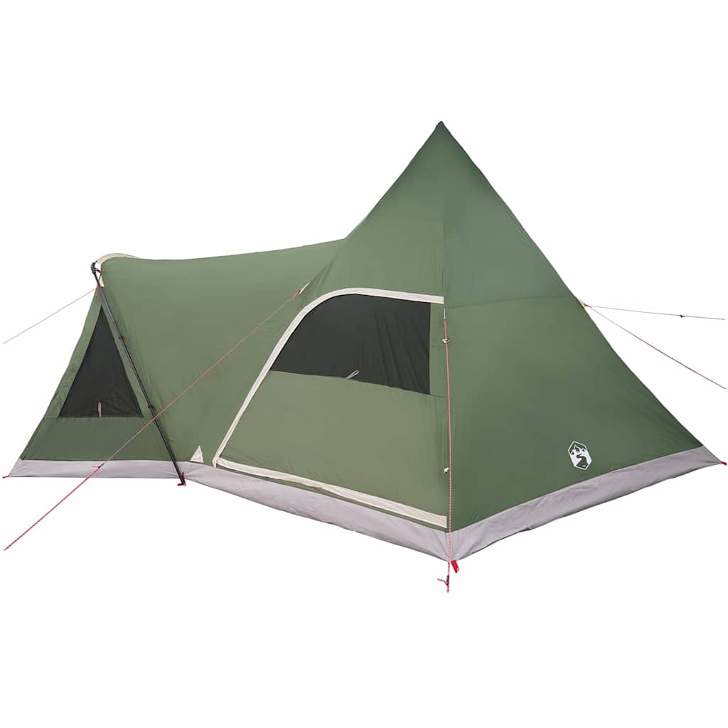 Teepee sátor 5 fő számára tetővel zöld 545 x 450 x 295 cm